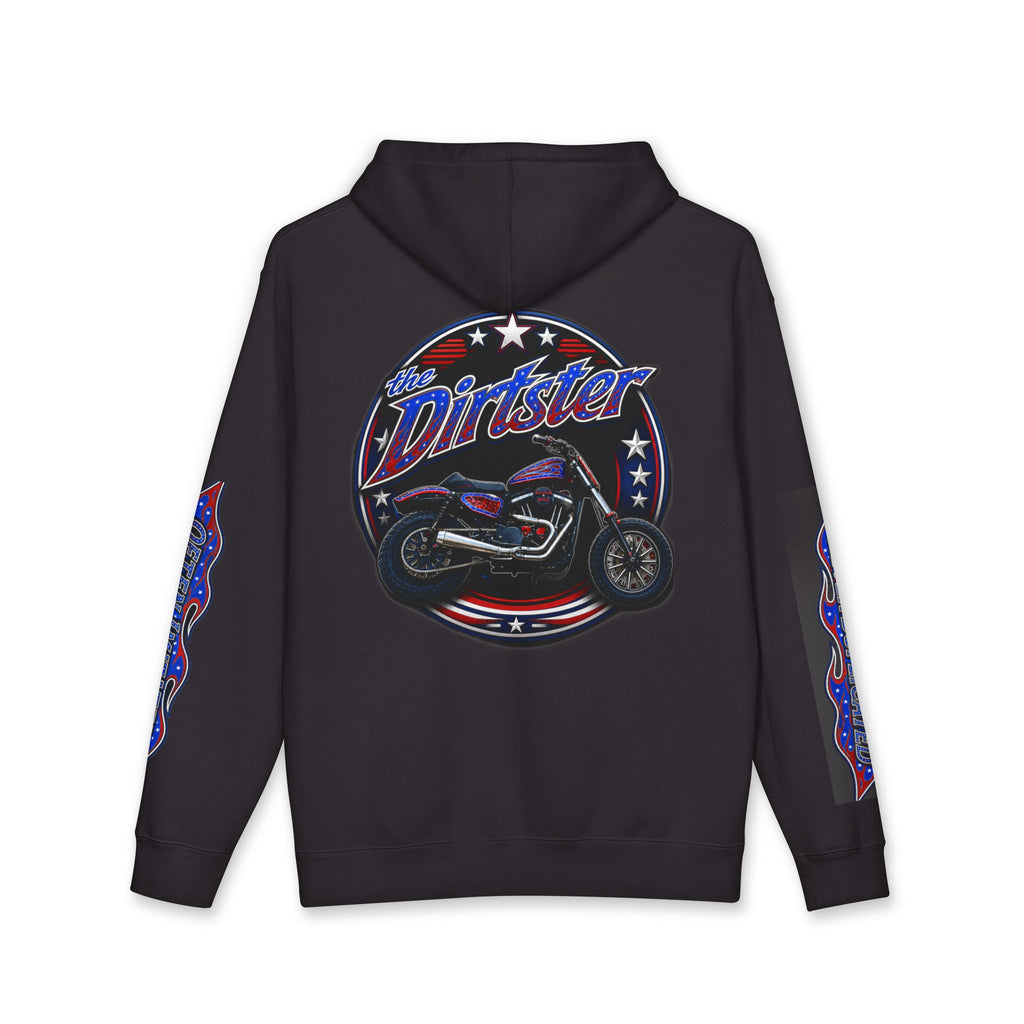 Dirtster Hoodie — Retro Racing Bike Pullover with Sleeves Graphics