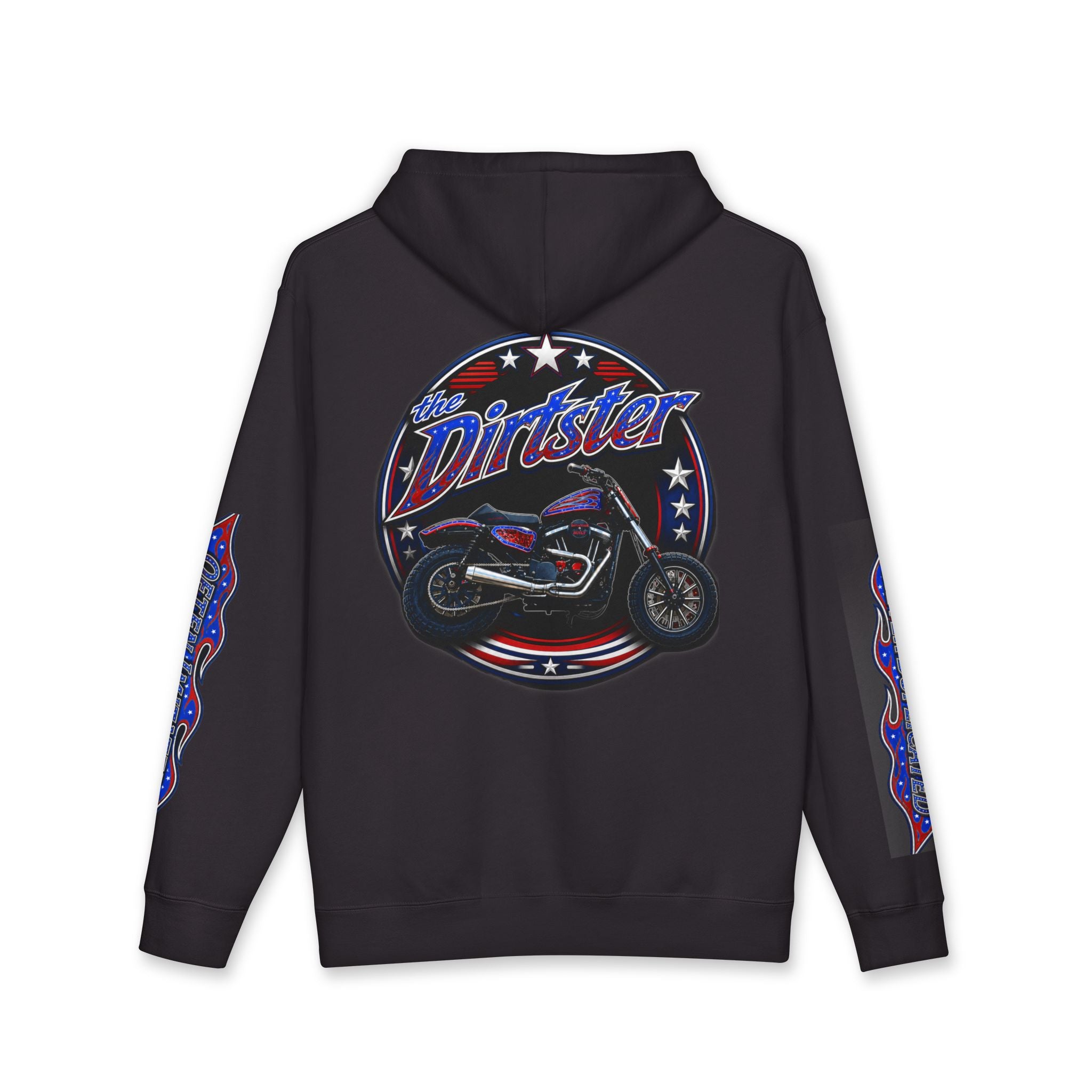 Dirtster Hoodie — Retro Racing Bike Pullover with Sleeves Graphics