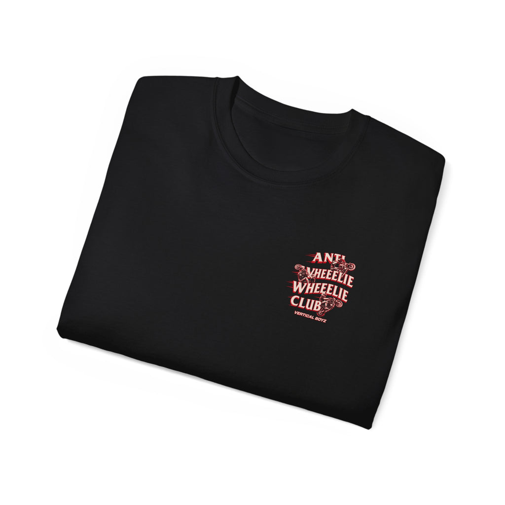 Anti Wheelie Club Tee — Motorcycle Graphic T-Shirt