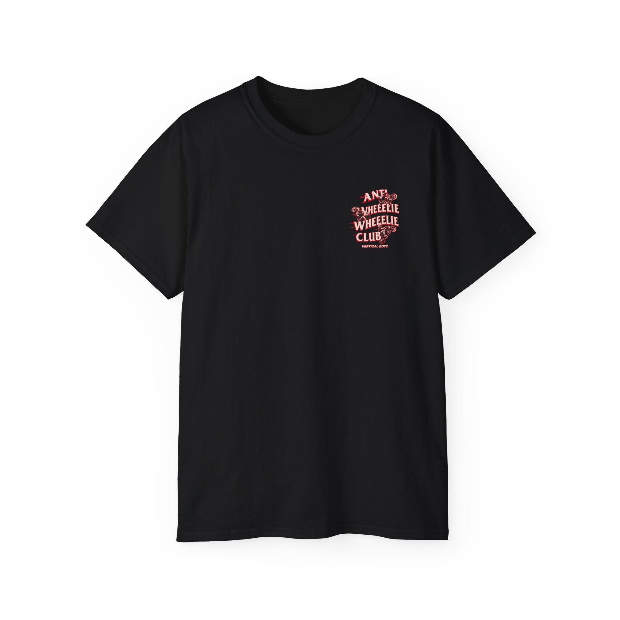 Anti Wheelie Club Tee — Motorcycle Graphic T-Shirt
